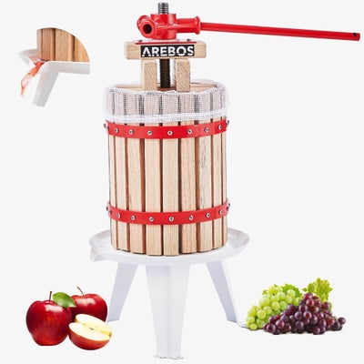 Arebos® Manuel frugtpresser 6 L Juicepresser til saft fra egen produktion