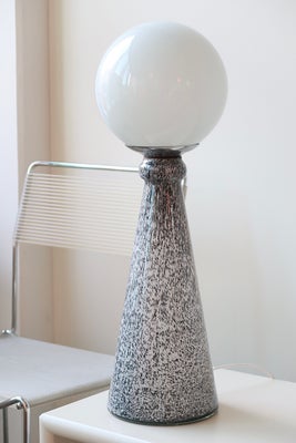 LAGERSALG - H:60 cm stor Vintage Murano space age lampe bordlampe 