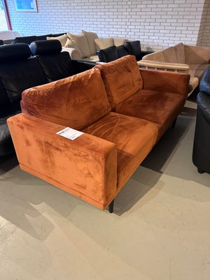 3 pers. orange velour sofa fra ILVA