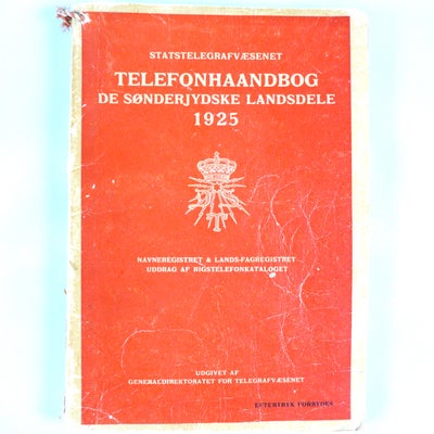  Telefonhaandbog 1925, Lands-Fagregister plus De Sønderjydske Landsdele