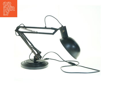 Justerbar industri skrivebordslampe (str. Fod ø, 20,5 cm helt udstrakt, 74 cm)