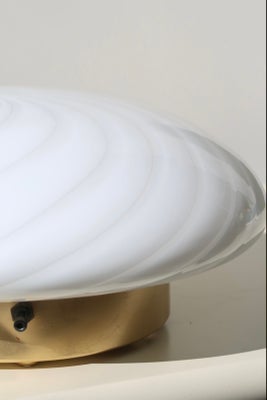 D:31 cm Vintage Murano hvid swirl plafond loftlampe / væglampe 