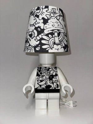 Lego - MegaFigure Lamp Handmade and HandPainted in Doodle Art Style!  Custom ...