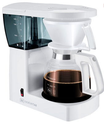 1718 - Melitta kaffemaskine Excellent 4.0, hvid