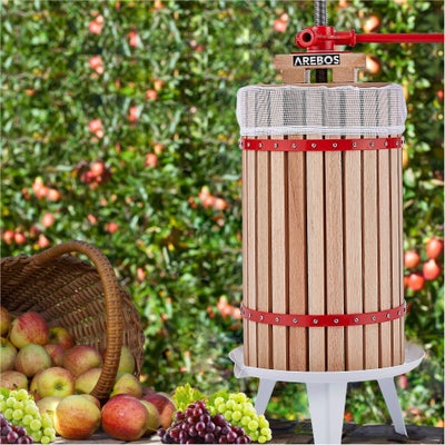 Arebos® Manuel frugtpresser 30 L Juicepresser til saft fra egen produktion