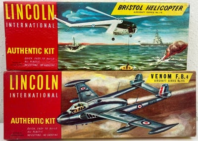 Lincoln - Byggesæt DH Venom and Bristol Helicopter - 1960-1970