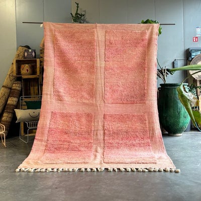 Pink Beni ourain tæppe - Moderne autentisk marokkansk tæppe - Berber tæppe - ...