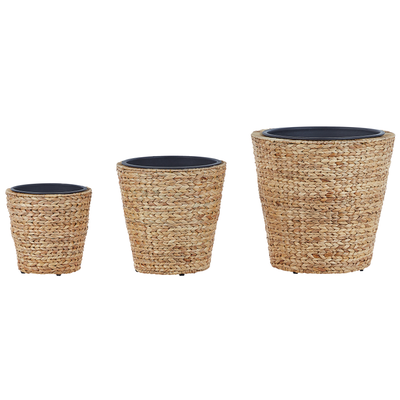Sæt med 3 Vandhyacint-plantepotter Natural PLAKA