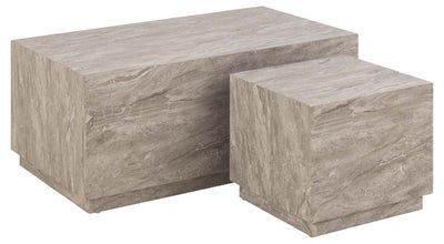 Dice sofabord sæt med 2 stk. marmor grå.