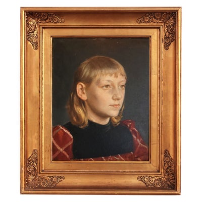 Michael Ancher portræt. Michael Ancher, 1849-1927, olie på p