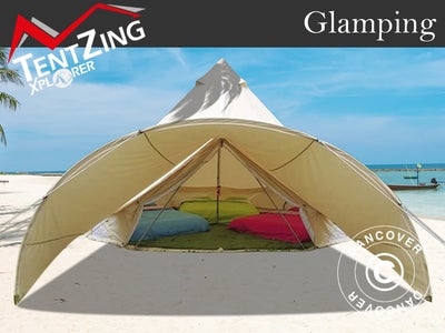 Buet fortelt/overdækning til TentZing® glampingtelt, 3,6x2,4m, Sand