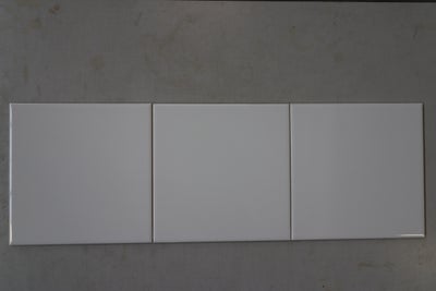 Glaseret Keramik væg flise Hvid Blank 20x20cm. Pris pr m2