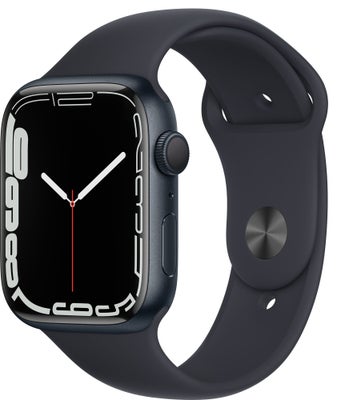 Apple Watch Series 7 45mm GPS (Midnat alu. / Midnat sportsrem)