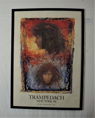 Trampedach, selvportrætter - sign. plakat New York 1984 - god kvalitet.