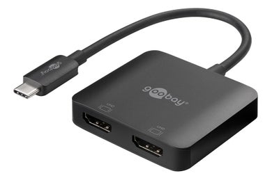 USB-C multiport dual HDMI adapter (USB-C han til 2x HDMI) | 0,15 meter
