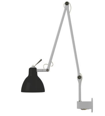 Luxy W2 Væglampe - Silver / Glossy Black fra Rotaliana
