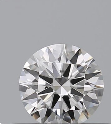 Diamant - 0.31 ct - Brilliant, Rund - D (farveløs) - VVS1, Ex Ex Ex None