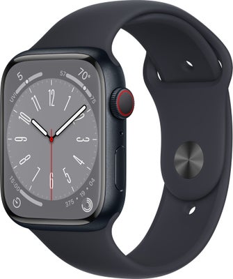 Apple Watch Series 8 45mm Cellular (midnight alu./midnight sportsbånd)