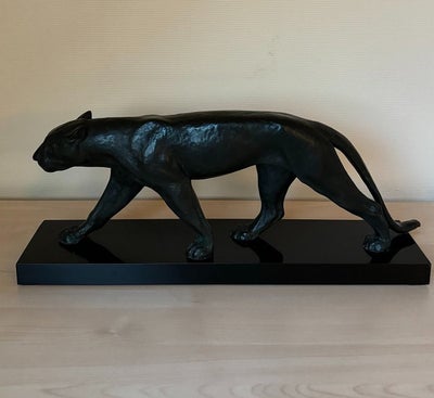 Max le Verrier - Skulptur, Art Deco Black Panther sculpture - 52 cm - Bronze ...