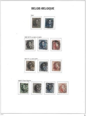 Belgien 1849 - Pænt udvalg af epauletter og medaljoner. - OBP